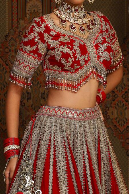 dori embroidered bridal lehenga set