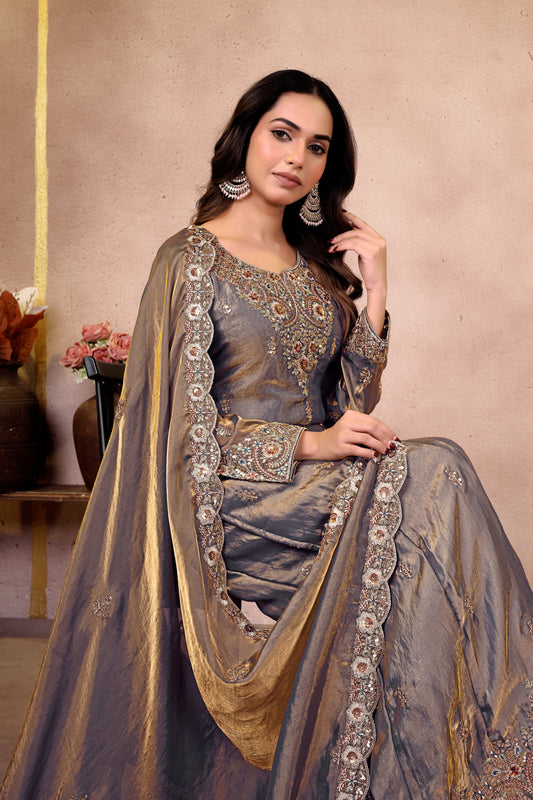 GREY KURTA SET
