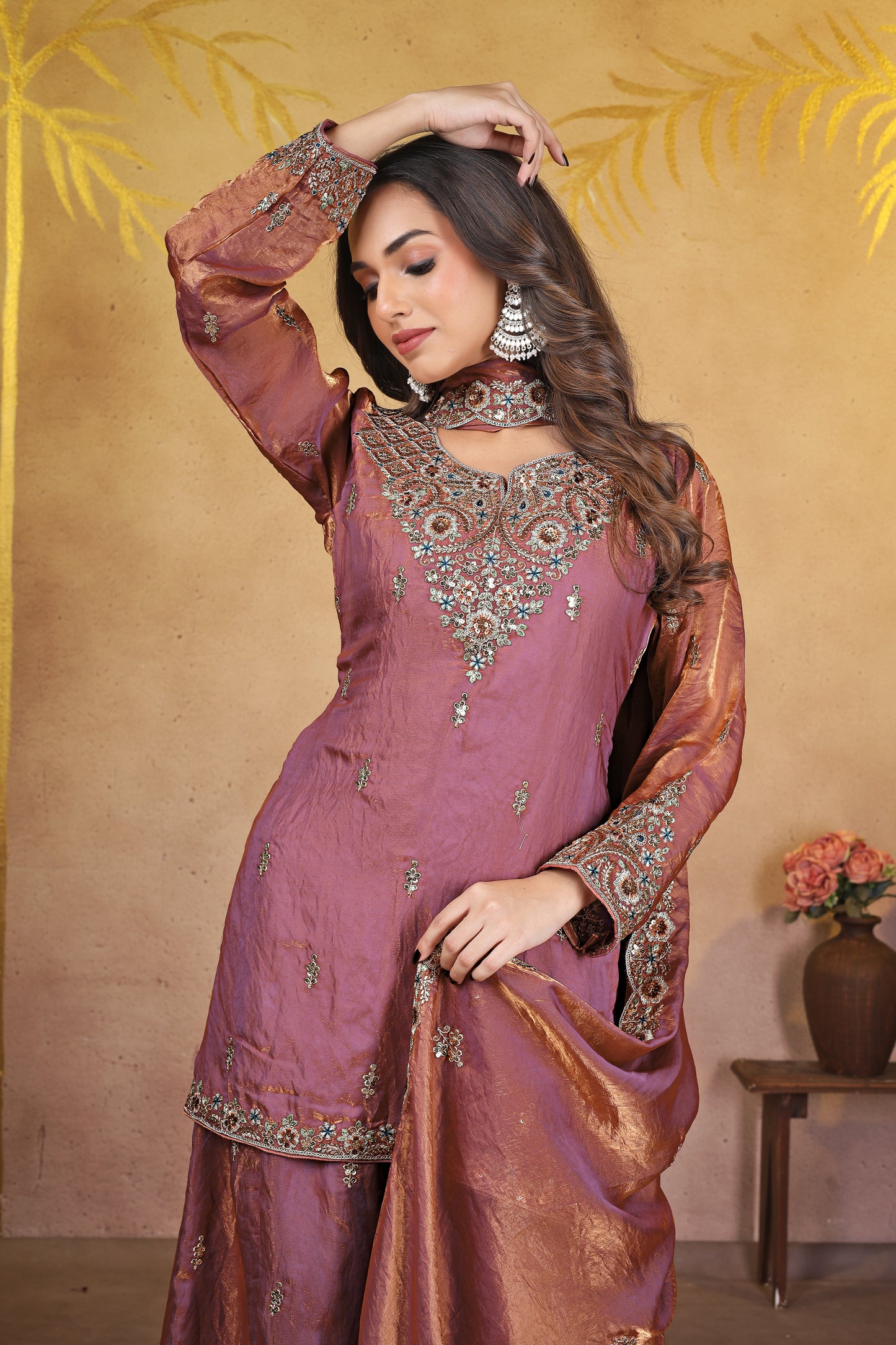 PURPLE KURTA SET