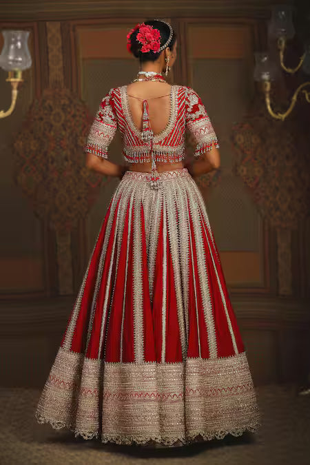 dori embroidered bridal lehenga set