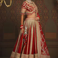 dori embroidered bridal lehenga set