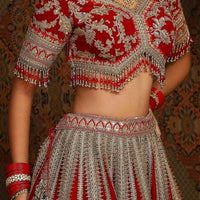 dori embroidered bridal lehenga set