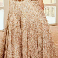 embroidered scallop jacket and lehenga set