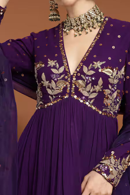 embroidered kurta sharara set