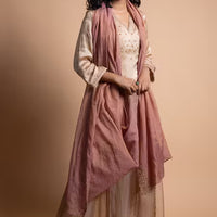 gold handcrafted sharara suit set