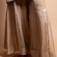 gold handcrafted sharara suit set