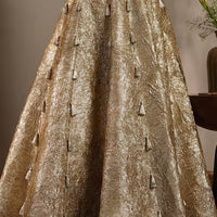 gold crush gota fusion lehenga set