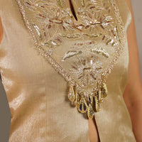 gold crush gota fusion lehenga set