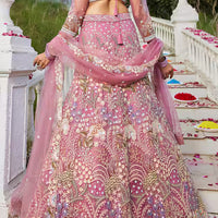pink embroidered lehenga set
