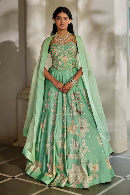 embroidered lehenga set