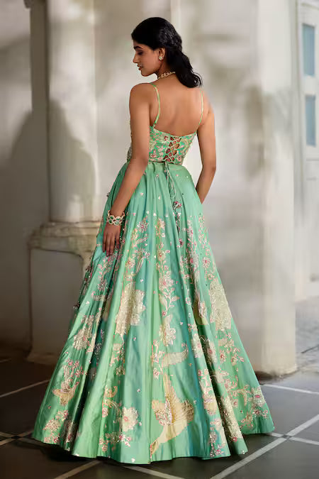embroidered lehenga set
