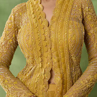 Embroidered Yellow Top & Sharara Set