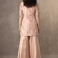 vine embroidered jacket and sharara set