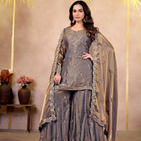 GREY KURTA SET