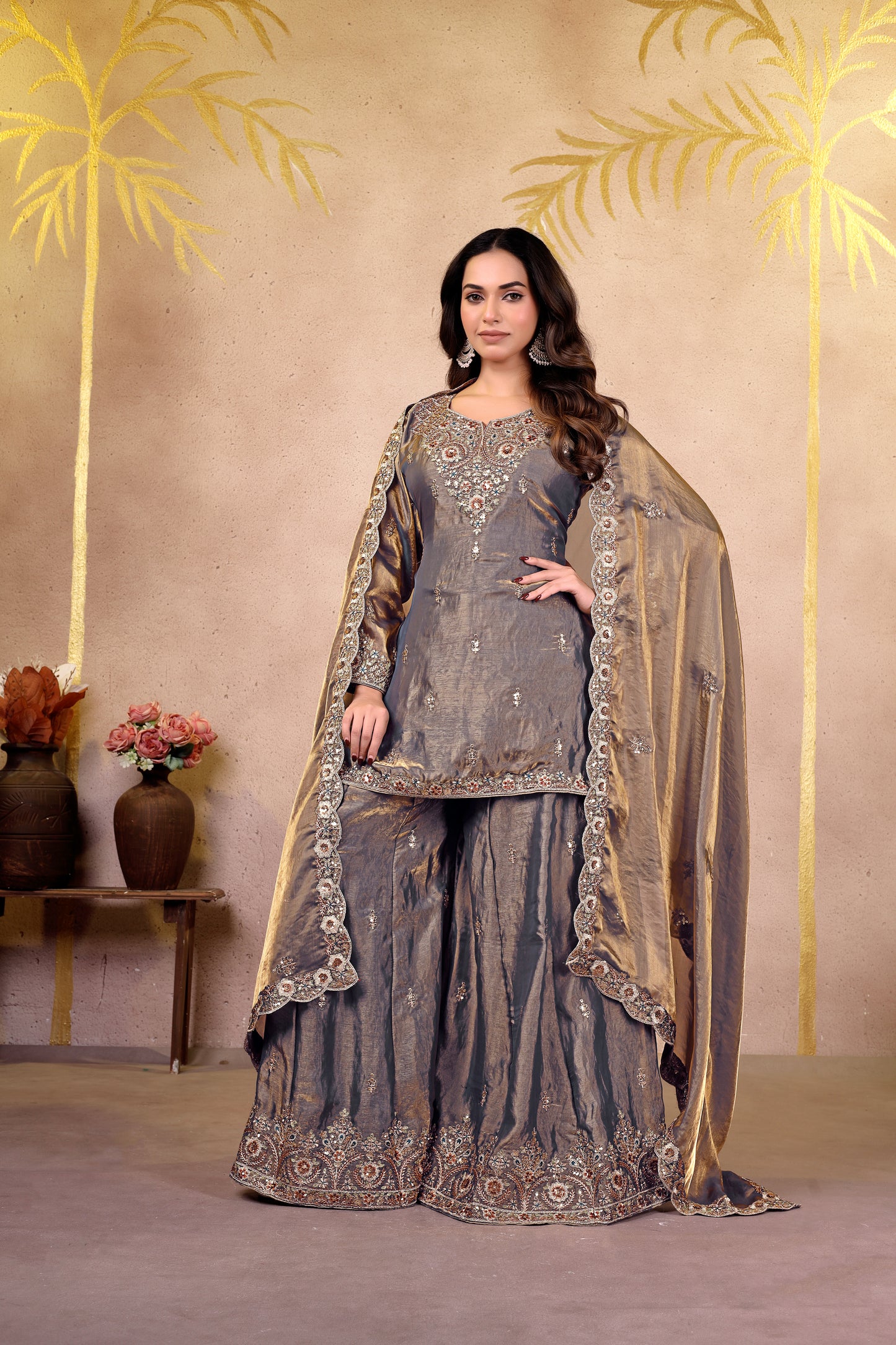 GREY KURTA SET