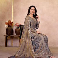 GREY KURTA SET