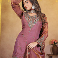 PURPLE KURTA SET
