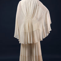 off white georgette flared palazzo set