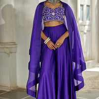 purple pure chiniya palazzo pant set