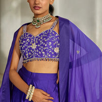 purple pure chiniya palazzo pant set