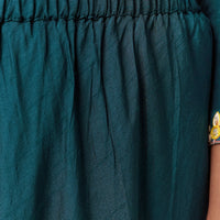 peacock blue zardosi thread palazzo set with dupatta